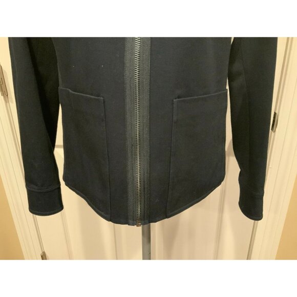 T Tahari Navy Blue Zip-Up Jacket W/ Pockets & Exposed Zipper, Size 8 (US) - Picture 3 of 9